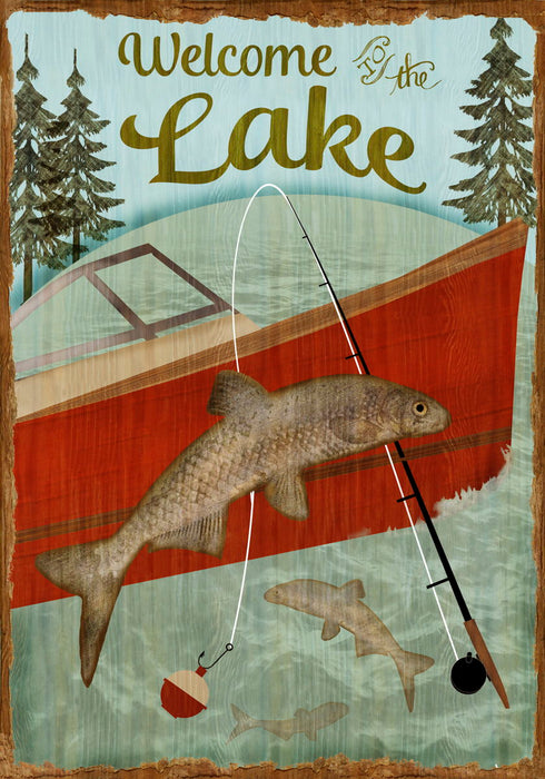 Small - Welcome To The Lake By Beth Albert - Green
