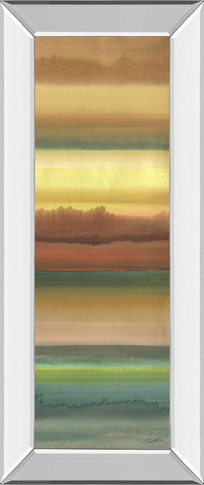 Ambient Sky Il By John Butler - Mirror Framed Print Wall Art - Dark Brown