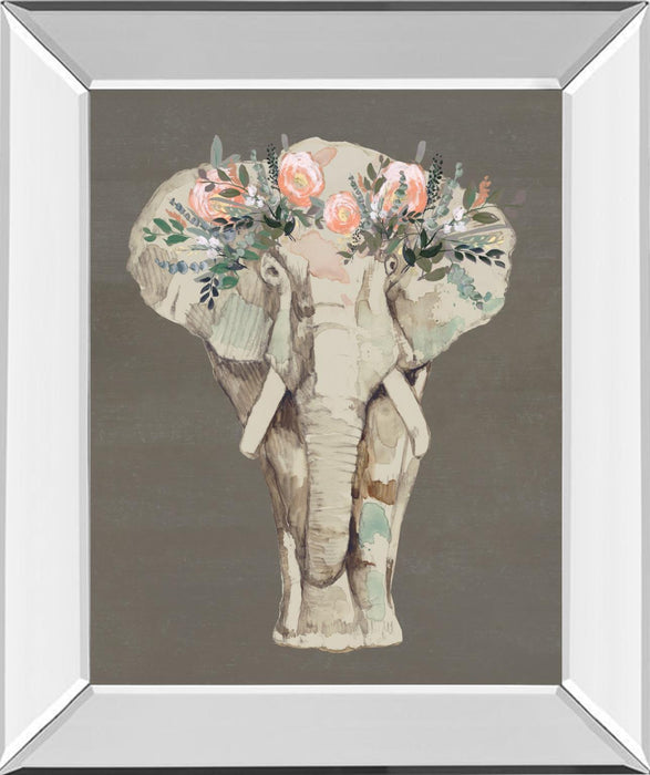Flower Crown Elephant II By Jennifer Goldberger - Beige