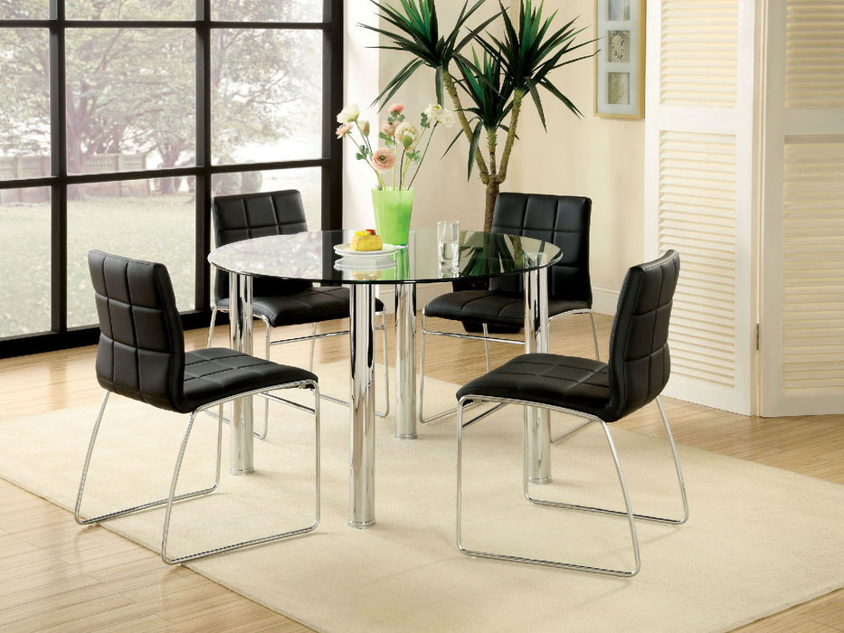 Kona - Round Dining Table - Pearl Silver