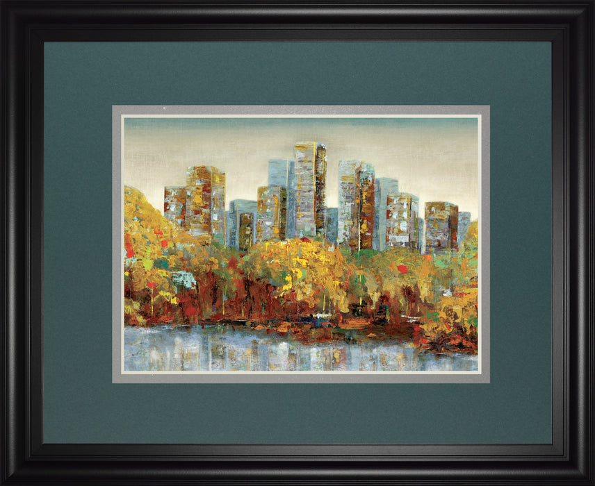 Central Park By Carmen Dolce - Framed Print Wall Art - Gold