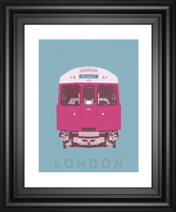 London Transport 3 By Ben James - Framed Print Wall Art - Purple