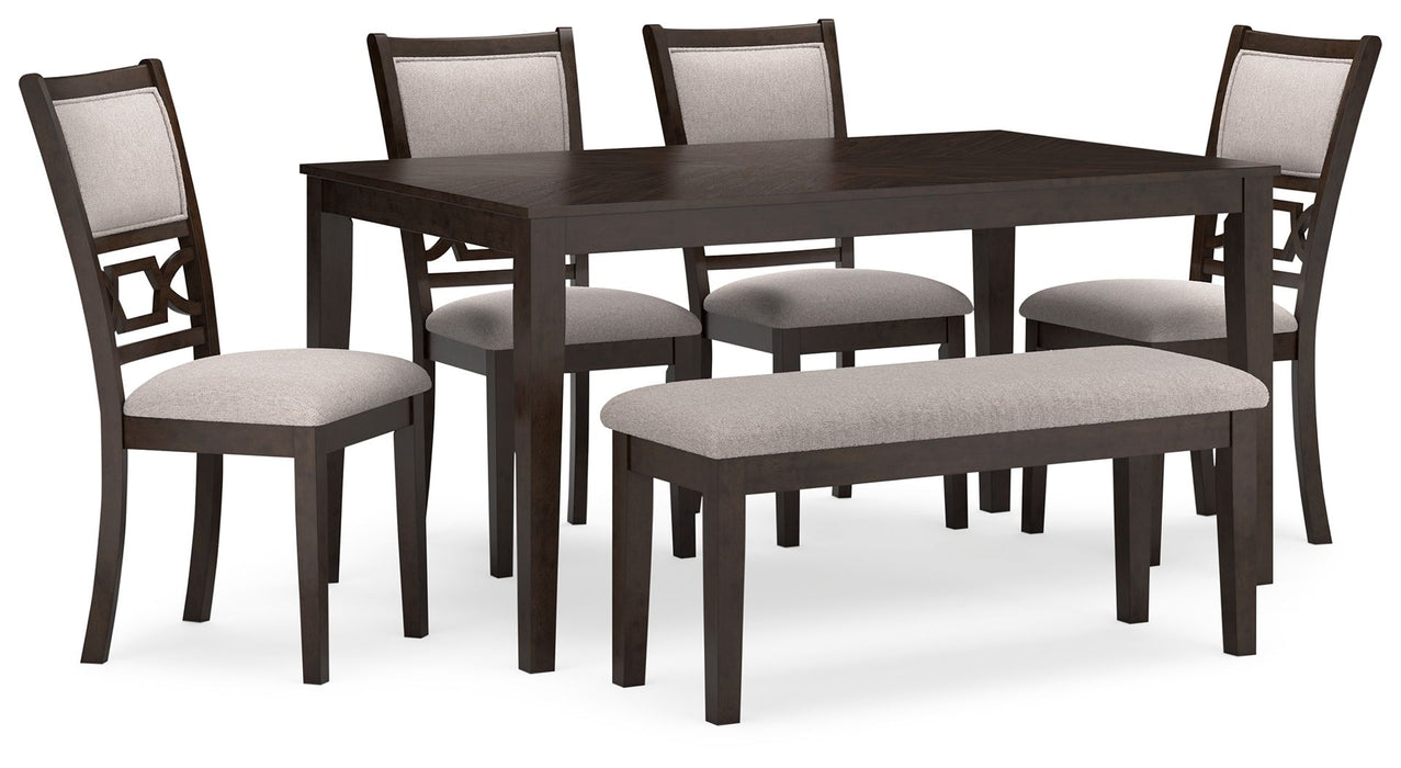 Langwest - Dining Room Table Set (Set of 6) - Brown