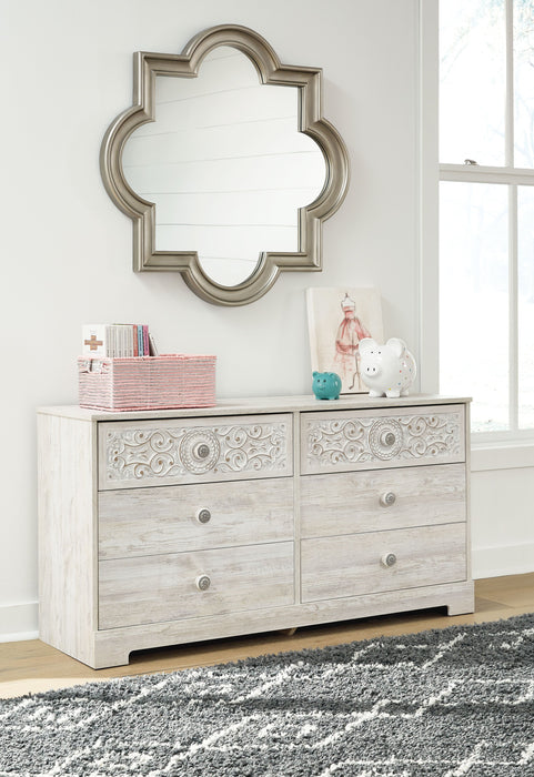 Paxberry - Six Drawer Dresser - Weatherworn - Whitewash
