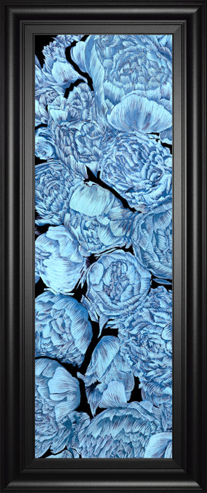 Blue Peonies I By Melissa Wang - Framed Print Wall Art - Blue