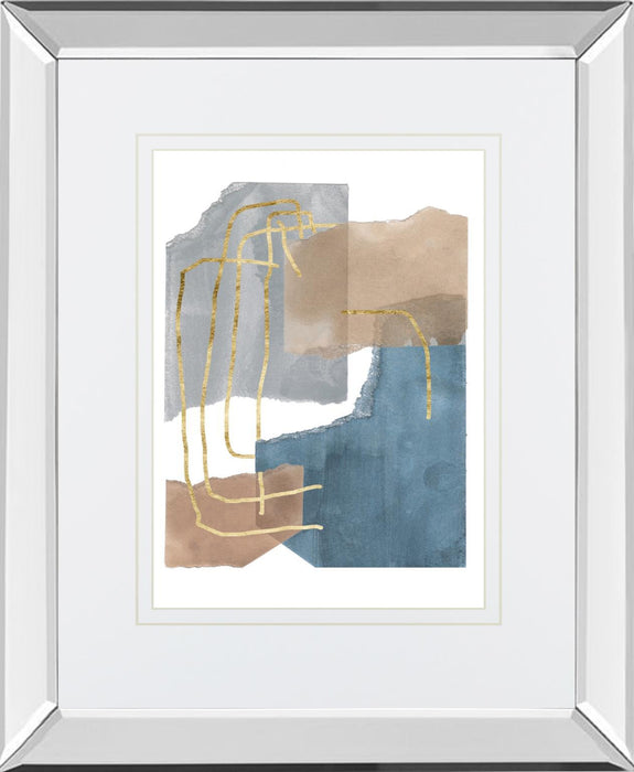 Matter Dissolving II By Melissa Wang, Mirrored Frame - Light Blue