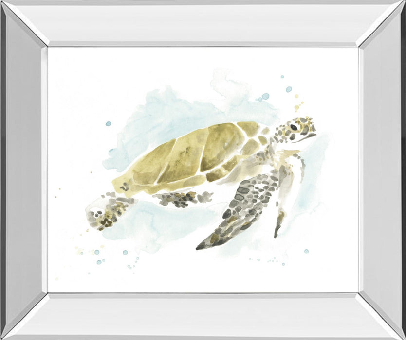 Watercolor Sea Turtle Study I By June Erica Vess - Dark Green