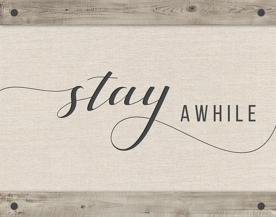 Stay Awhile By Amanda Murray (Framed) (Small) - Pearl Silver