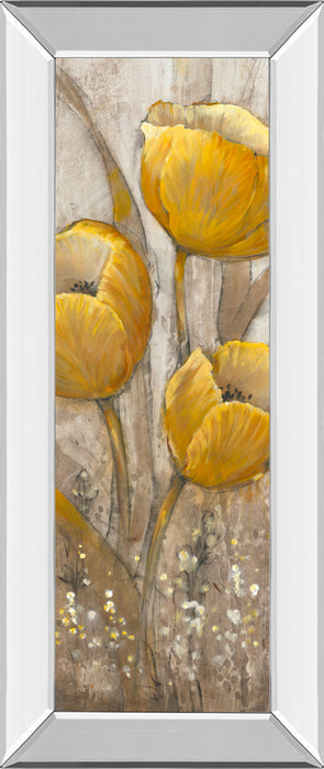 Ochre Tulips Il By Tim Otoole - Mirror Framed Print Wall Art - Yellow
