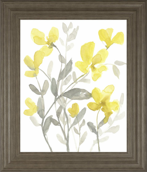 22x26 Yellow & Grey Garden II By Jennifer Goldberger - Yellow