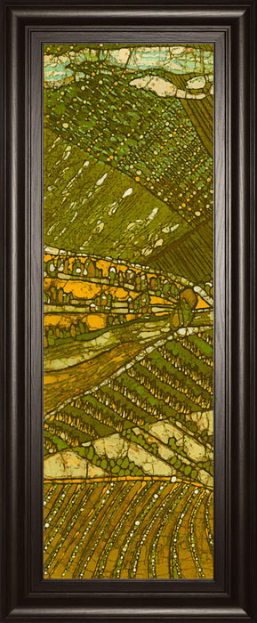 Vneyard Batik I By Andrea Davis - Framed Print Wall Art - Green