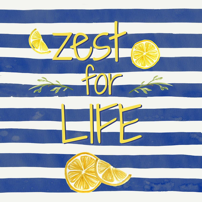 Zest For Life Lemons By Carol Robinson (Small) - Blue