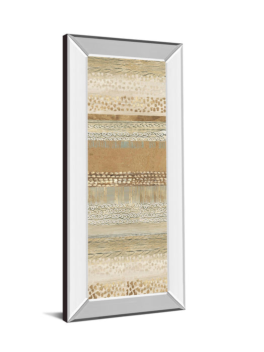 Placidity I By Tom Reeves - Mirrored Frame Wall Art - Light Brown