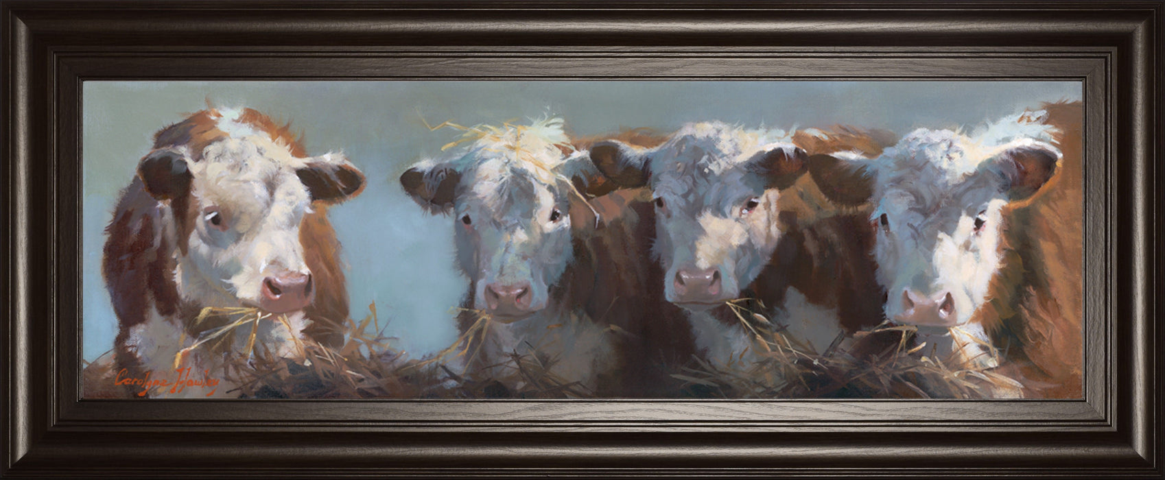 Little Bull & The Babes By Carolyne Hawley - 18 x 42 - White