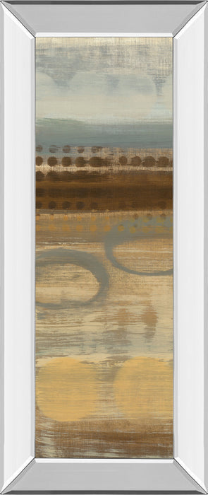 Movement Panel I By Jeni Lee - Mirror Framed Print Wall Art - Dark Brown