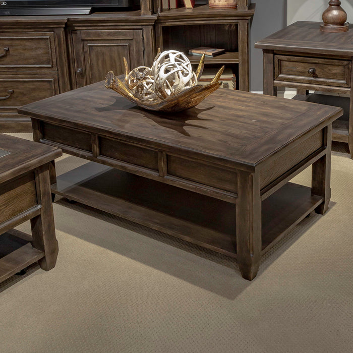 Paradise Valley - Lift Top Cocktail Table - Dark Brown