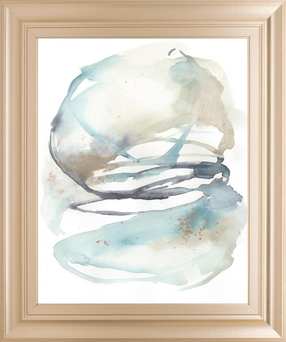 22x26 Spiral Bloom II By Jennifer Goldberger - Light Blue