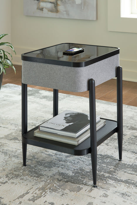 Jorvalee - Accent Table with Speaker - Gray / Black