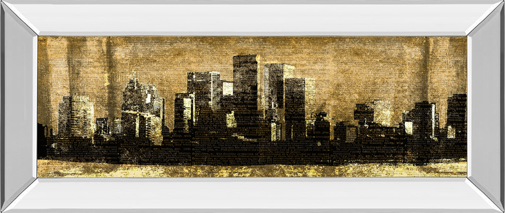 Defined City Il By Sd Graphic Studio - Mirror Framed Print Wall Art - Black