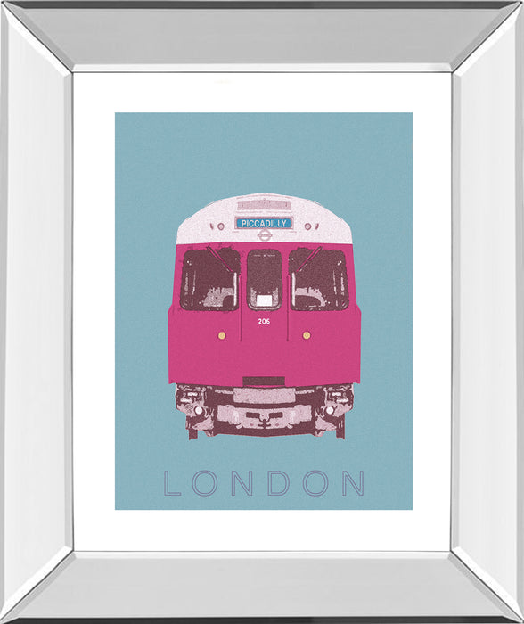London Transport 3 By Ben James - Mirror Framed Print Wall Art - Purple