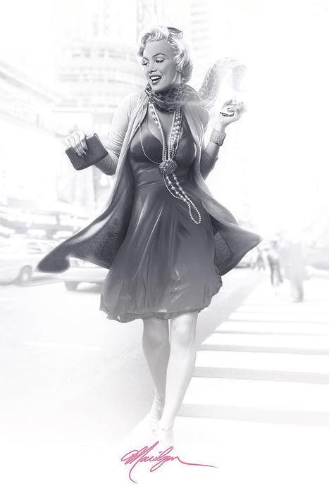 Framed - Marilyn In The City III By Jg Studios - Dark Gray