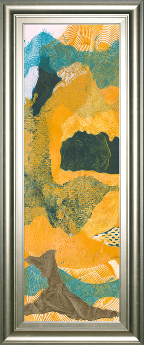 Mountain Shapes I By Carolyn Roth - Framed Print Wall Art - Orange