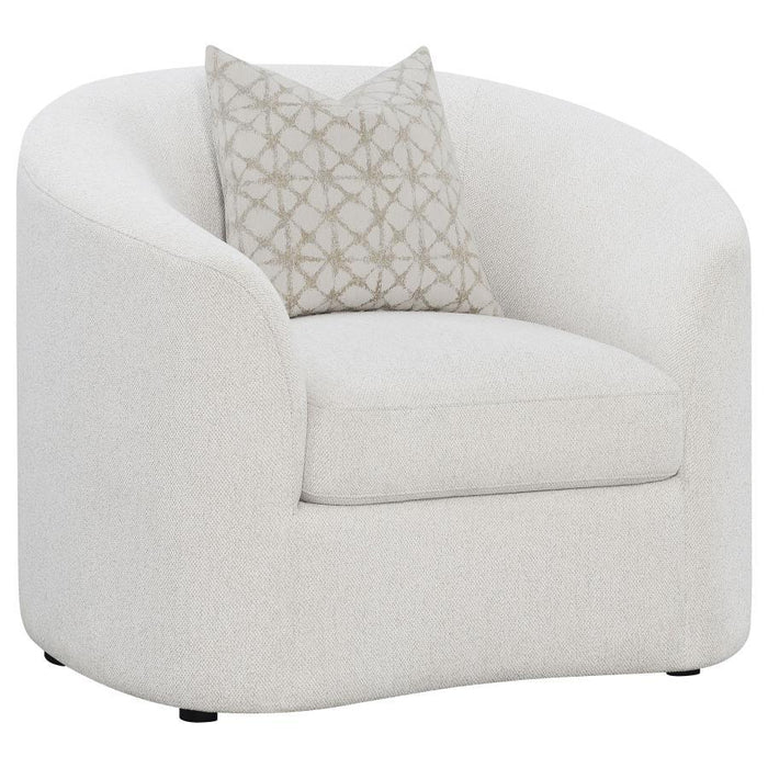Rainn - Upholstered Tight Back Chair - Latte