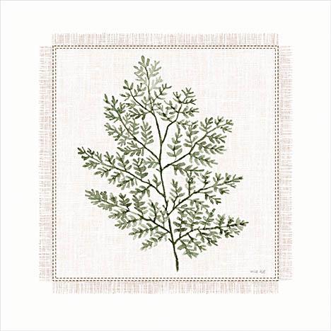 Embroidered Leaves Iv By Cindy Jacobs (Small) - Dark Green
