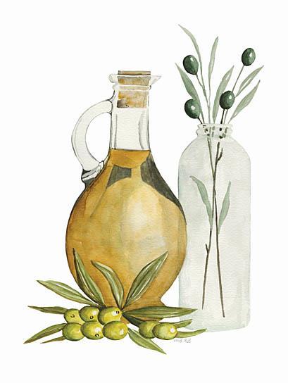 Olive Oil Jar I By Cindy Jacobs (Framed) (Small) - Yellow