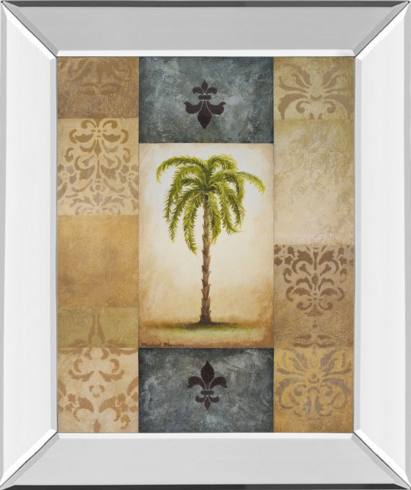Fantasy Palm Il By Michael Marcon - Mirror Framed Print Wall Art - Green