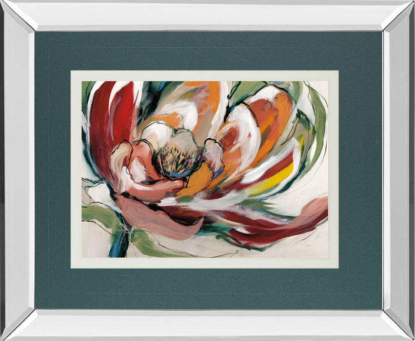 Bloomed I By Fitsimmons, A. - Mirror Framed Print Wall Art - Red
