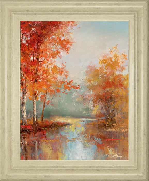 Autumns Grace II By T.C Chiu - Framed Print Wall Art - Orange