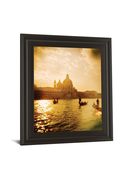 Venezia Sunset I By Thompson - Framed Print Wall Art - Gold