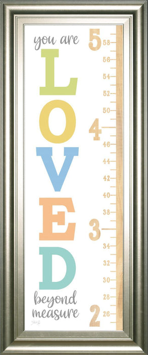 18x42 Loved Beyond Measture Growth Chart By Marla Rae - White