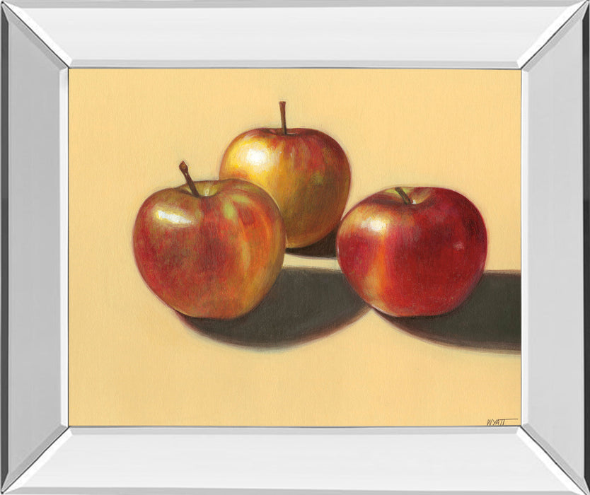 Red Apples - Mirror Framed Print Wall Art - Red