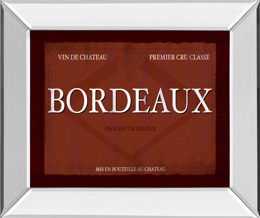 Bordeaux By Paola Viveiros - Mirror Framed Print Wall Art - Red