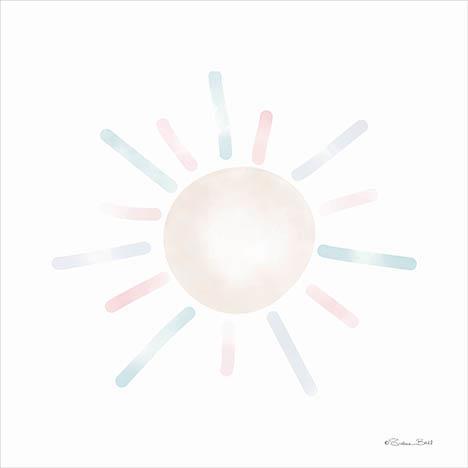 Watercolor Sun By Susan Ball (Framed) (Small) - Light Blue