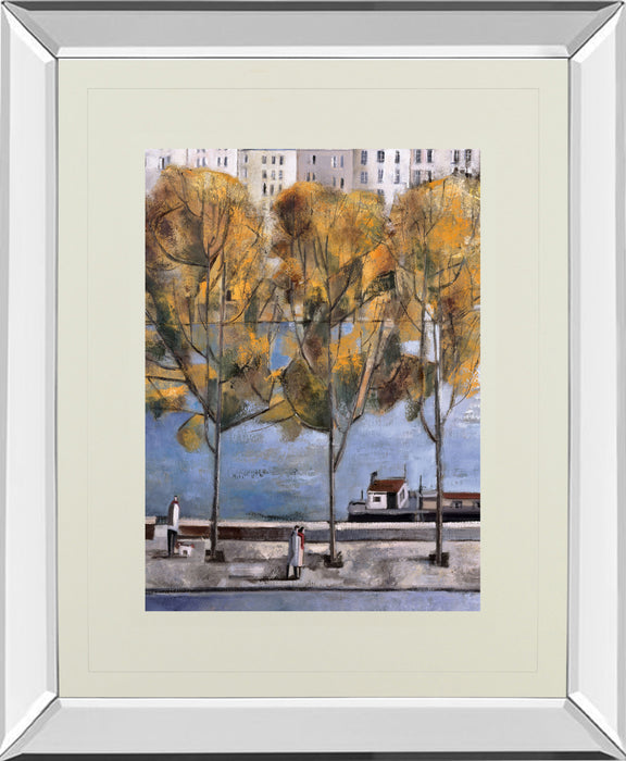 Autumn In Paris By Didier Lourenco - Mirror Framed Print Wall Art - Gold