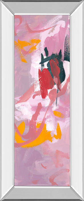 Composition 1b By Melissa Wang - Mirror Framed Print Wall Art - Pink