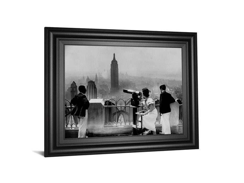 Manhattan, View From Radio City Music Hall, 1935 By The Chelsea Collection - Framed Print Wall Art - Dark Gray