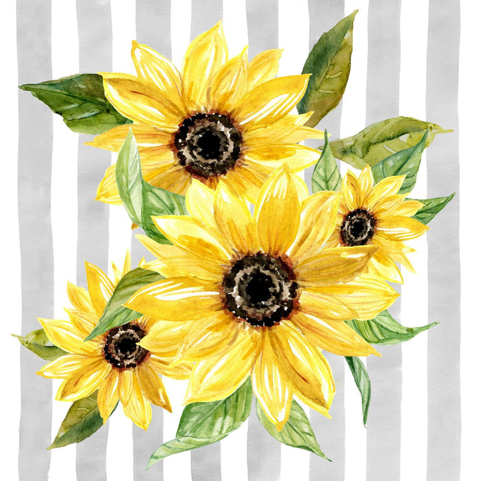 Framed - Sunflower Array I By Carol Robinson - Yellow