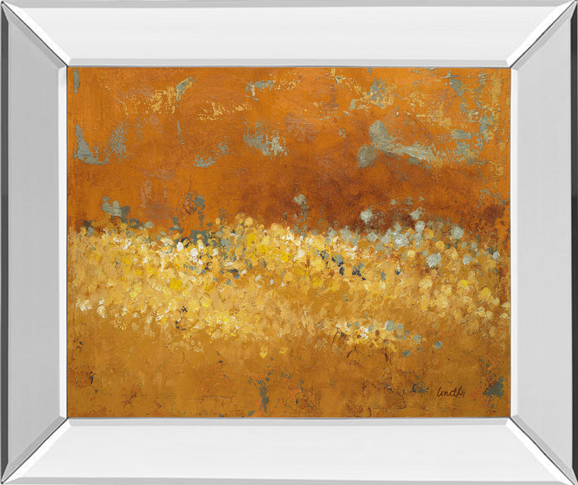 Flower Fields Il By Lanie Loreth - Mirror Framed Print Wall Art - Gold