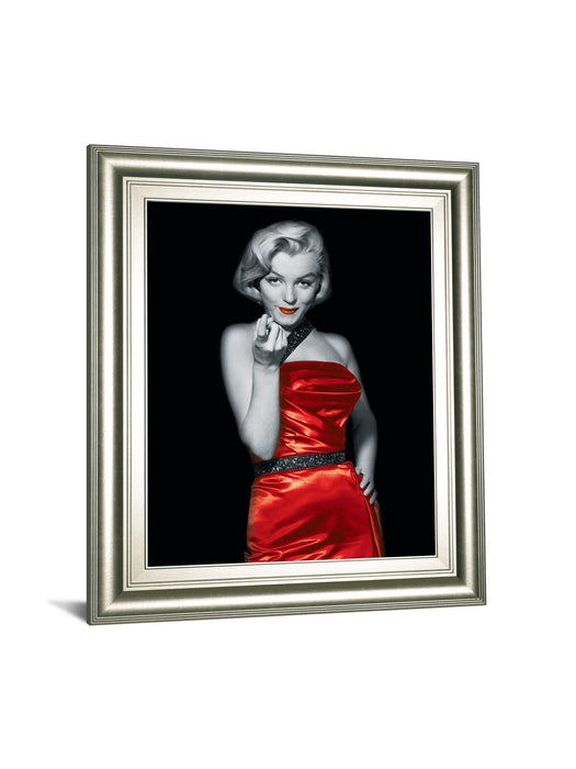Lady In Red 2 By Chelsea Collection - Framed Print Wall Art - Red