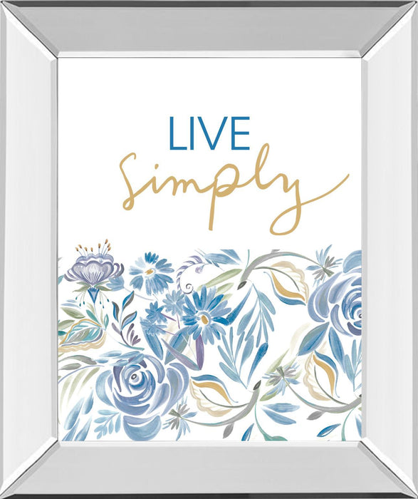 Live Simply Floral By AniDel Sol - Light Blue