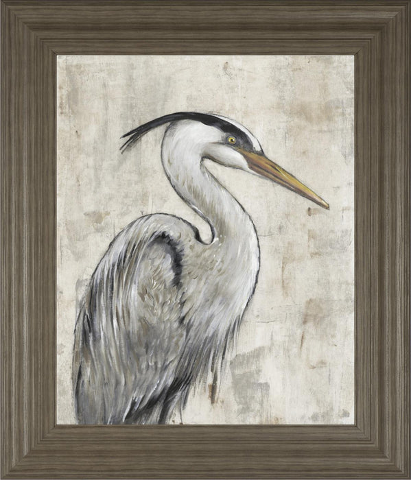 22x26 Grey Heron I By Tim OToole - Dark Gray
