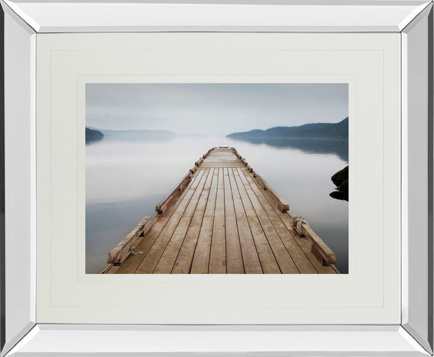 Off Orcas Island By Michael Cahill - Mirror Framed Print Wall Art - White