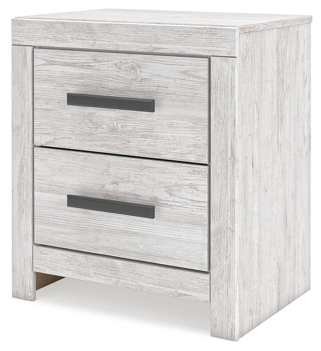 Cayboni - Two Drawer Night Stand - Whitewash