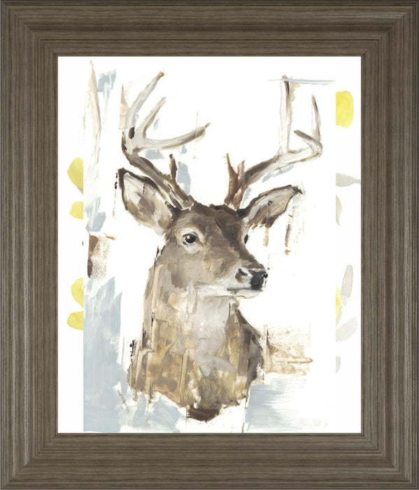 22x26 Modern Deer Mount I By Ethan Harper - Dark Brown