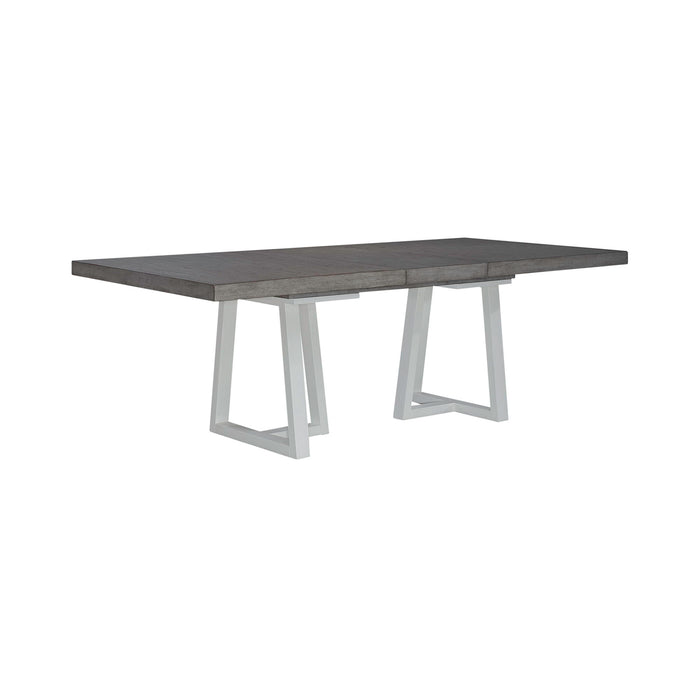 Palmetto Heights - Optional 6 Piece Double Pedestal Table Set - Dark Gray