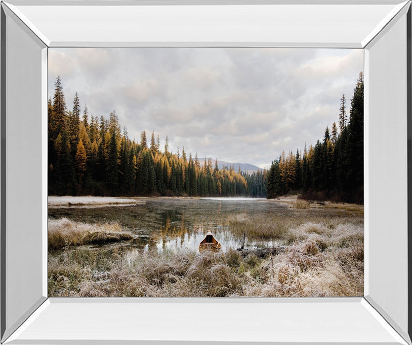 Reflecting Nature By Andrew Geiger - Mirror Framed Print Wall Art - Dark Brown
